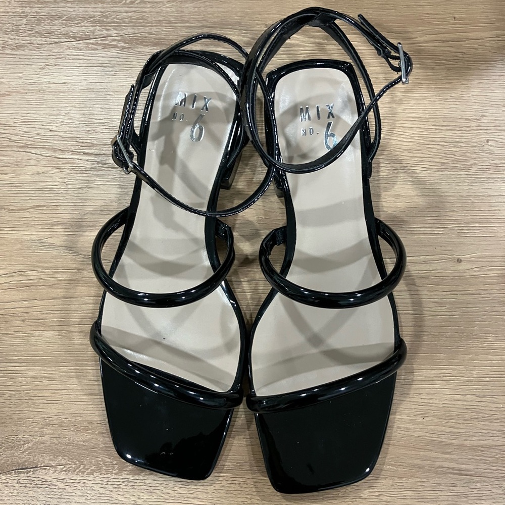 Mix no 6 Black Strappy Sandals for Women